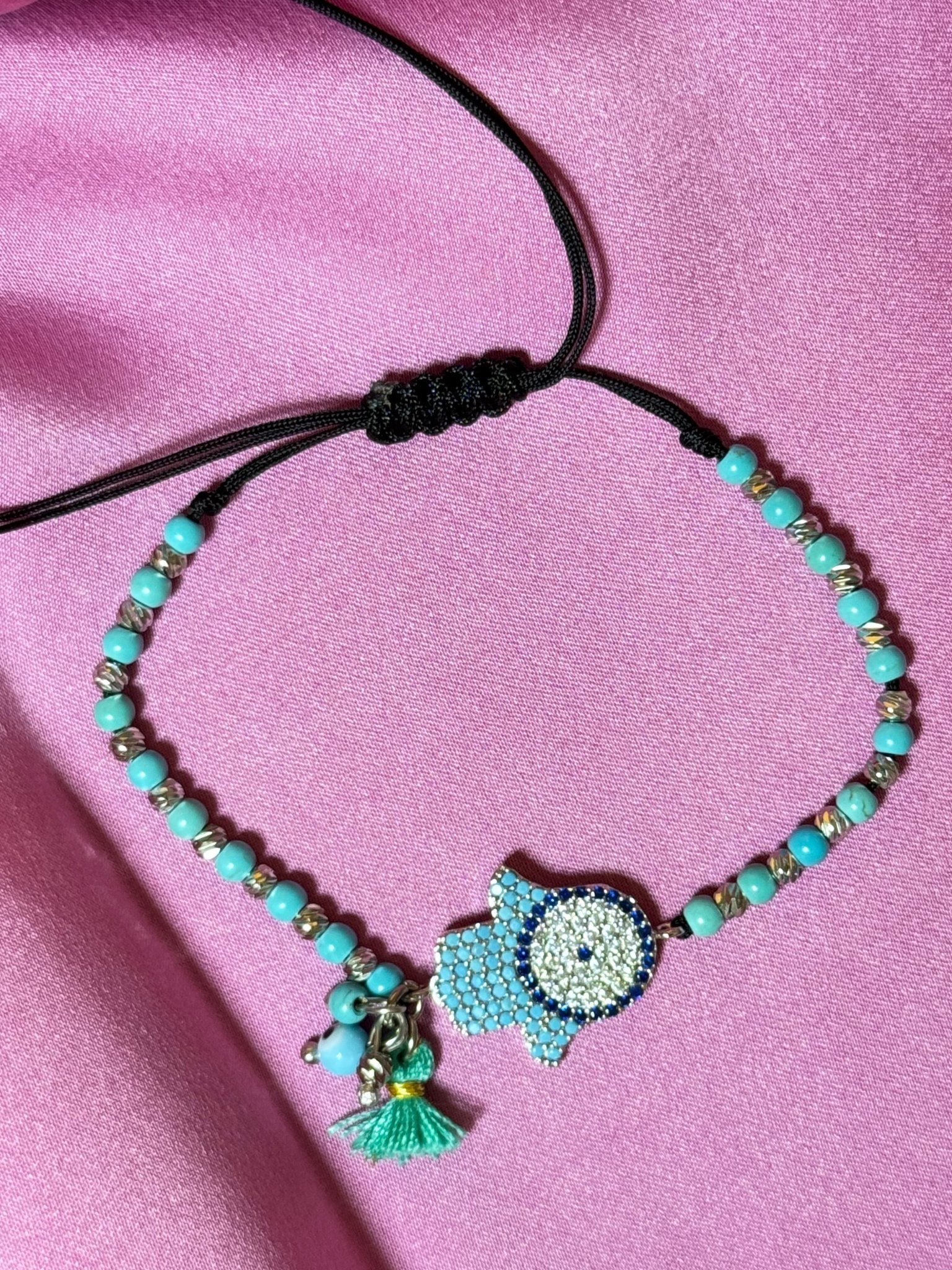 Turkuaz Boncuklu Bileklik - Nazar Boncuklu - Kllea