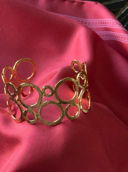 Halka Desenli Altın kaplama Bilezik - Kllea