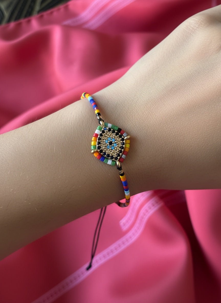 Renkli Boncuklu Mandala Bileklik - Kllea
