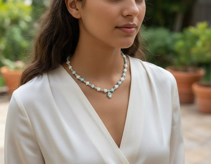 Zarif Doğal Sedef Taş Kolye - Kllea